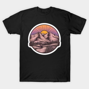 Alpine Glow: Dawn Over Peaks T-Shirt